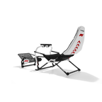 Playseat Challenge DD F1 Edition folded for upright storage