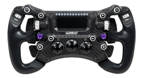 Conspit 300 GT Steering Wheel – front view with telemetry display at SimEdge