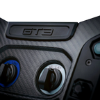 Detalj av Ford-licensieringen pÃ¥ VPG Mustang GT3