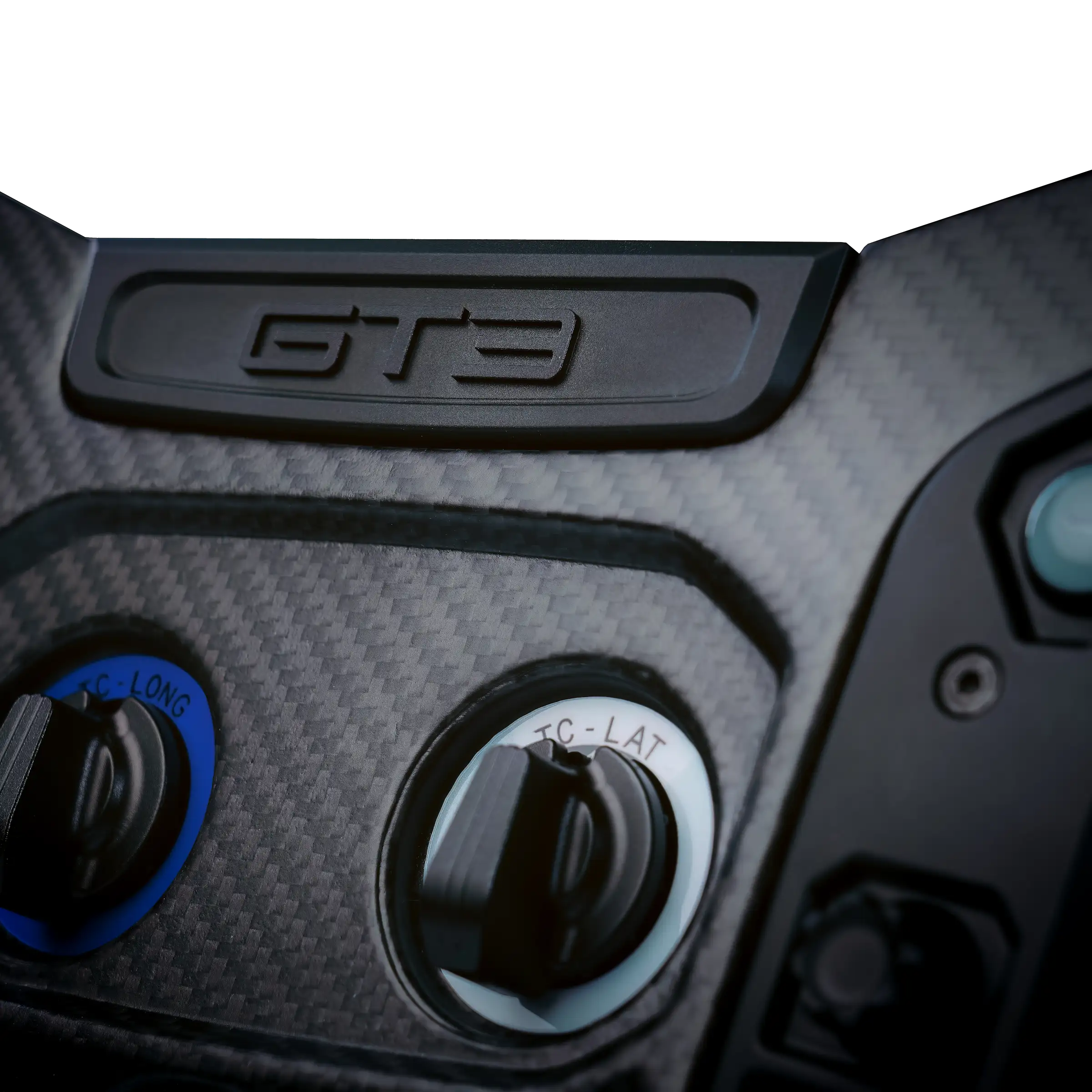 Detalj av Ford-licensieringen pÃ¥ VPG Mustang GT3