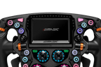 Simagic ZEUS Formula Steering Wheel – front view with telemetry display detail