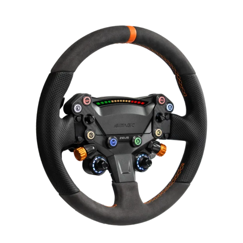 Simagic ZEUS Sport Steering Wheel – angled view
